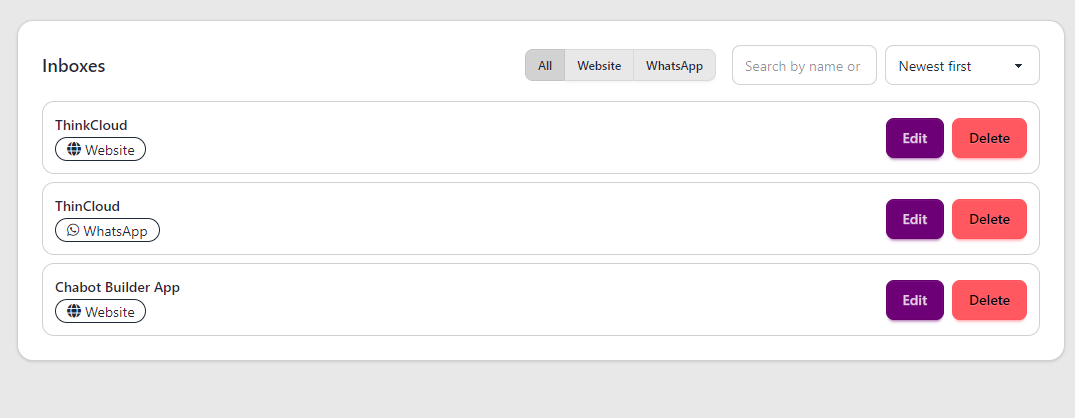 Chatwoot Inboxes Chatwoot Chatbot Builder — Menus & Sequential Forms for Website ...